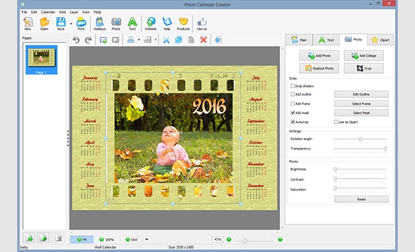 photo calendar software for mac